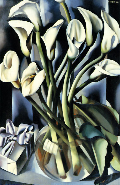 Calla Lilies painting - Tamara de Lempicka Calla Lilies art painting